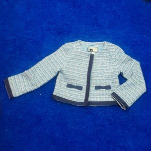 Janie and jack girls blue tweed blazer size 5